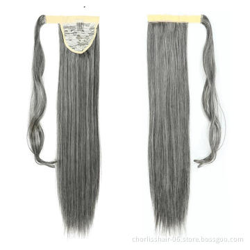Wholesale Chorliss High Quality Ombre Double Drawn Wrap Ponytail With Natural Straight Tie In Ponytail Extensions Synthetic Hair